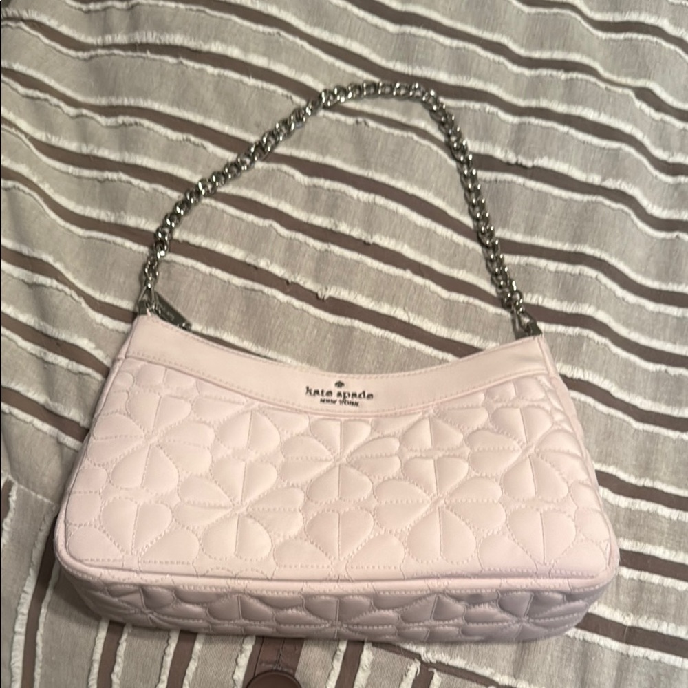 Kate Spade Lavender Quilted Shoulder Bag with Chain Strap